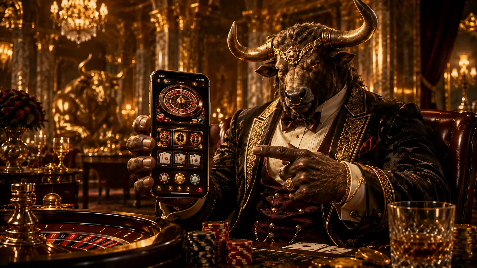 Mino Casino on a smartphone